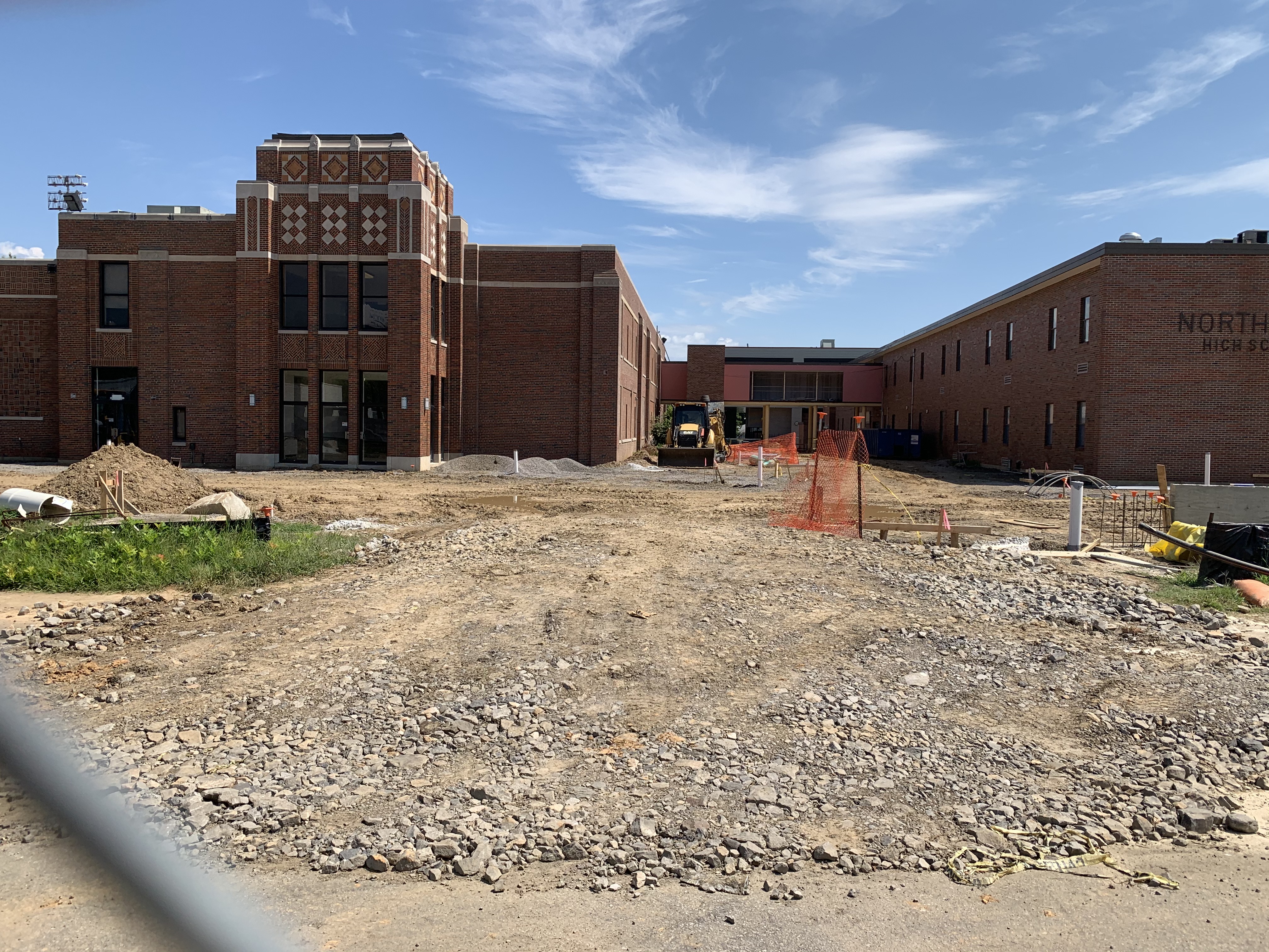The beginnings of the new freshman center on B Street-Aug 1, 2020
