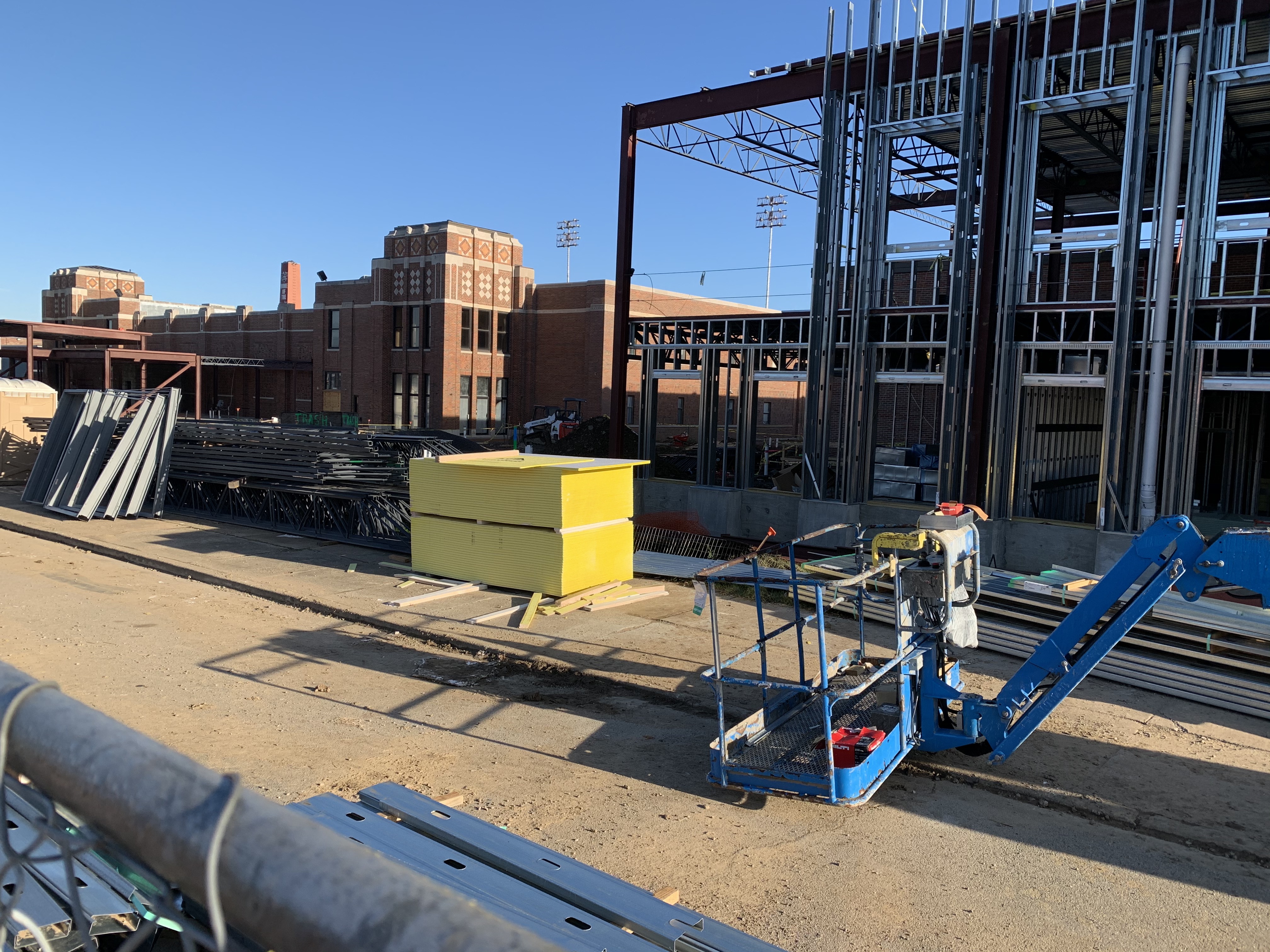 The construction in front of NHS on B Street. Nov 1,2020